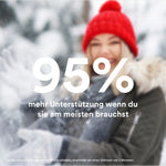 Reeleef Immune Boost Glas mit Kapseln vor dem Glass. Neem Pulver in Neem Kapseln zur Unterstützung des Immune Systems und der Abwehrkräfte