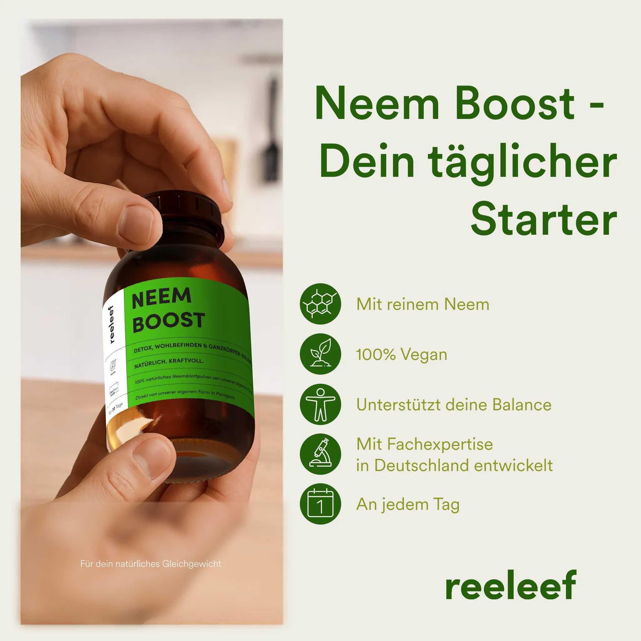 Neem Boost -  Vegane Neem Kapseln - reeleef