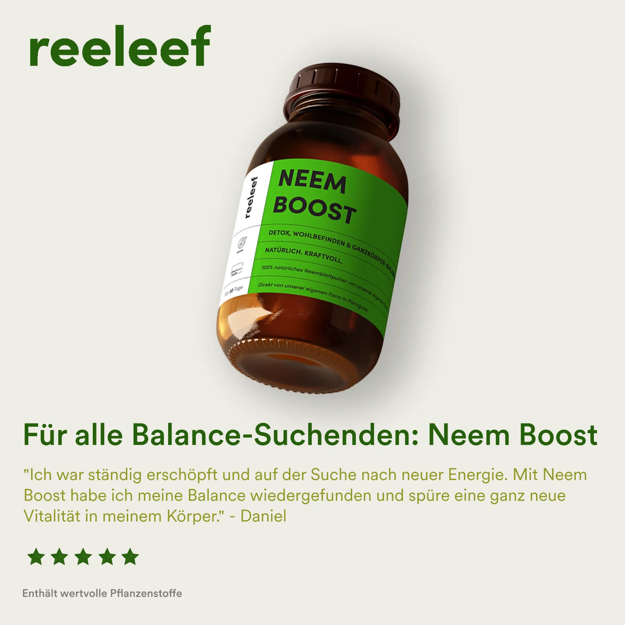 Neem Boost -  Vegane Neem Kapseln - reeleef
